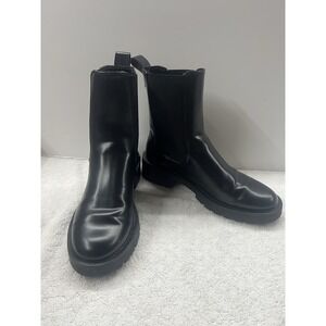 H&M womens black high ankle boots size 40
